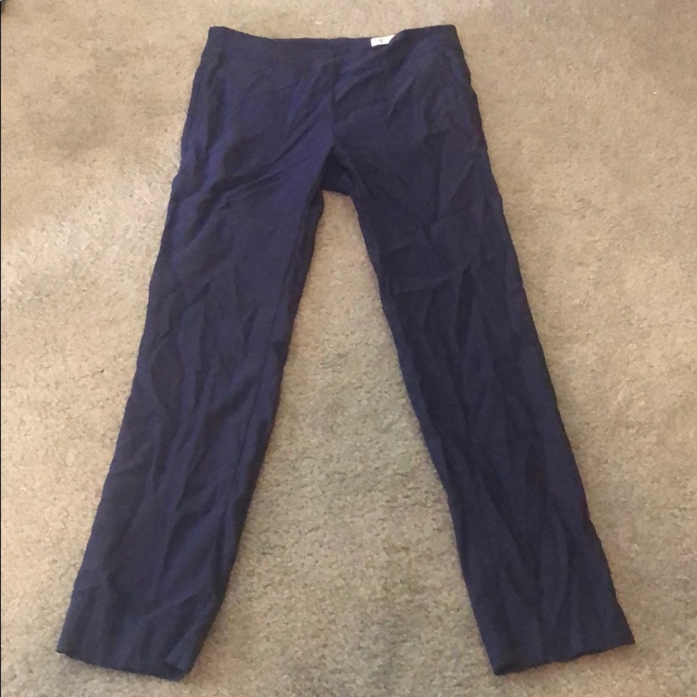 Blue stretchy dress pants